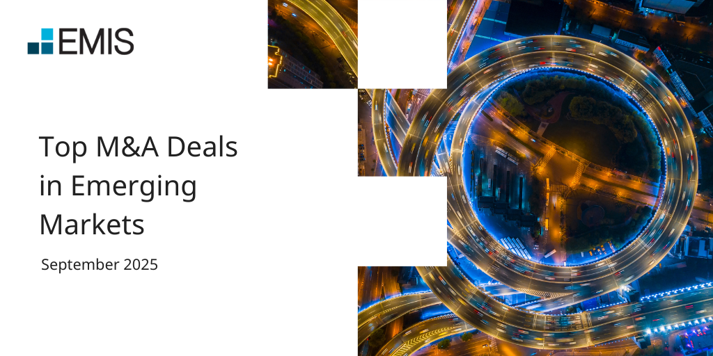 September 2025 top M&A deals in emerging markets by region